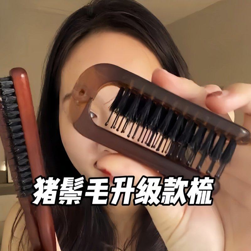 油皮党买它！猪鬃毛梳子便携小随身折叠梳家用女士专用防静电鬓毛,家庭/个人清洁工具,梳子/化妆梳/按摩梳,淘宝优惠券,粉丝福利购,淘宝优惠卷