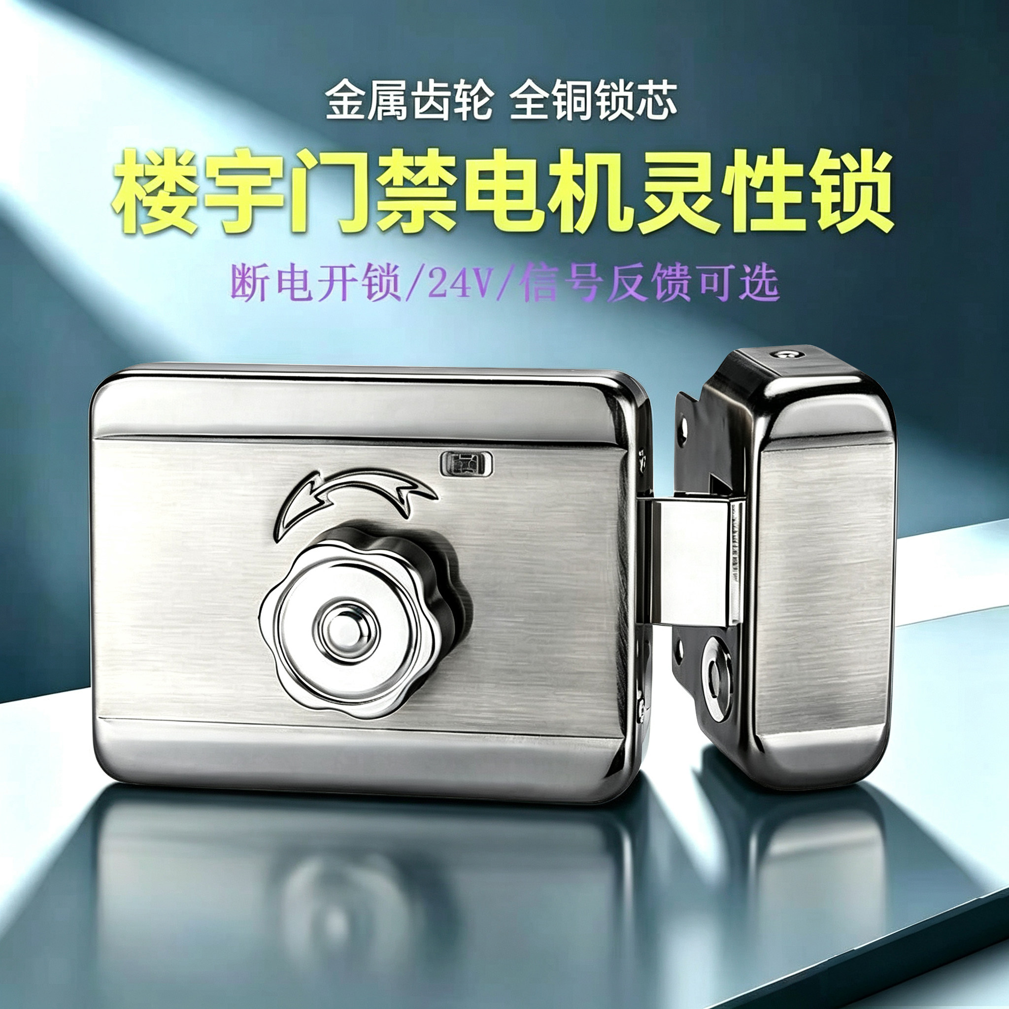 门禁电控锁电机锁灵性锁刷卡锁图片