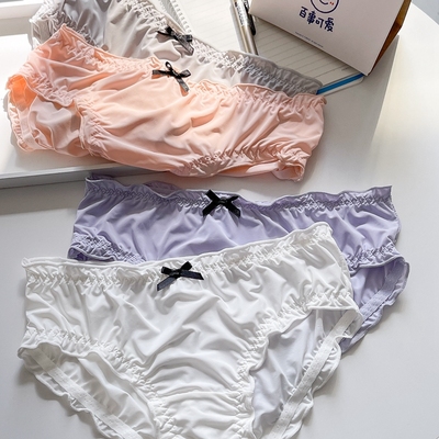 清凉低腰简约风纯色隐形三角裤