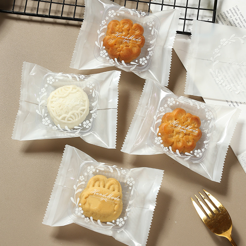 加厚中秋月饼包装袋 冰皮机封袋蛋黄酥雪媚娘袋创意50g100克