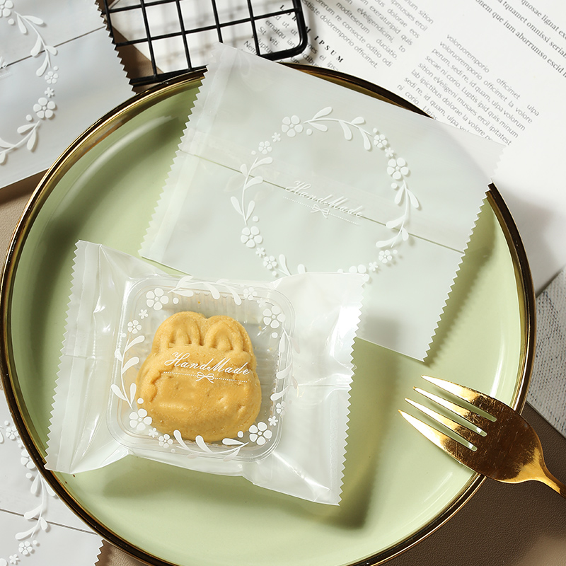 加厚新款月饼包装袋单独机封中秋75 50克手工流心蛋黄酥袋子带托