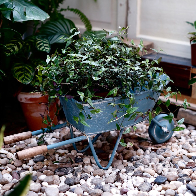 森得源复古怀旧推车花器花园花盆儿童玩具木手柄园艺饰品摆件道具