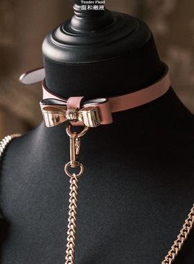 【洛丽塔】项圈男女choker配饰颈圈金属蝴蝶结高级感牵引项链
