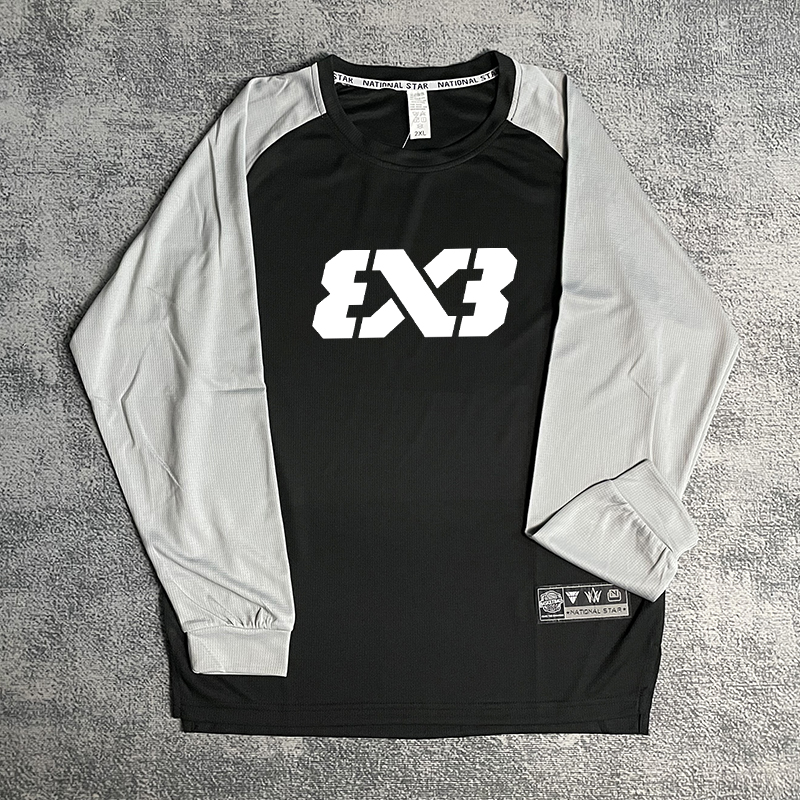 3x3投篮服长袖T恤跑篮男女