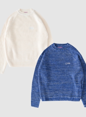 现货CORTEIZ恶魔岛粗线毛衣针织衫嘻哈美式BOXY短宽CLEANFIT老钱