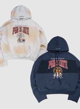 现货PROJECT GR外套做旧VINTAGE破坏OPUIM短宽卫衣美式嘻哈BOXY