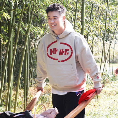 tianc陈赫休闲连帽印花卫衣