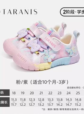 泰兰尼斯春夏款包头防踢女童运动鞋软底防滑舒适学步鞋T01T4A4316