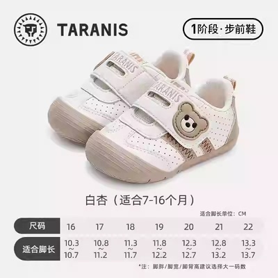 泰兰尼斯步前鞋春季防滑舒适软底
