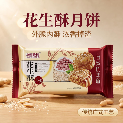 中鲁政博中秋花生酥月饼
