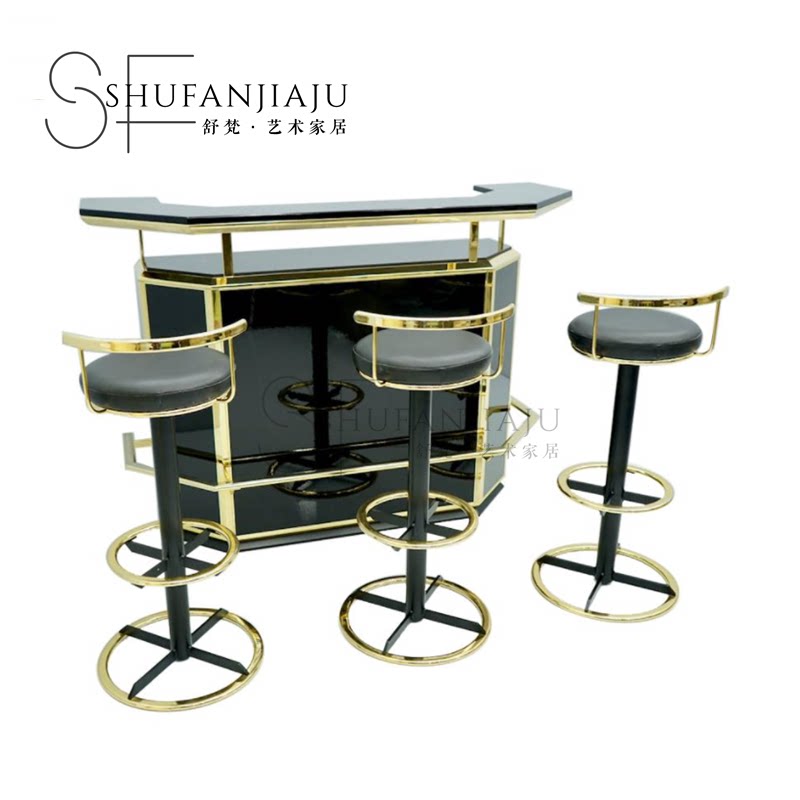 新款北欧金属不锈钢吧台椅时尚酒吧椅简约现代高脚椅家用岛台吧凳