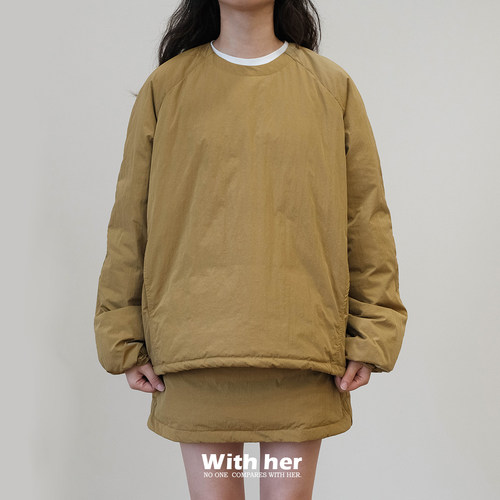 与她套头卫衣式轻羽绒上衣