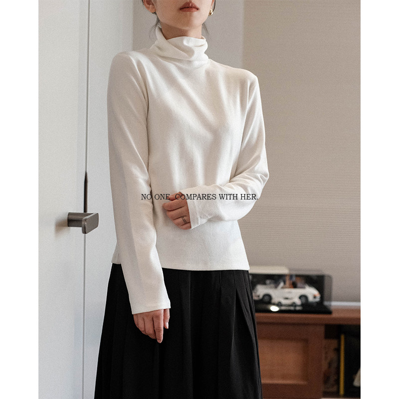 与她基础经典款 秋冬新品柔软堆堆领半高领弹力长袖T恤打底衫女,女装/女士精品,毛针织衫,淘宝优惠券,粉丝福利购,淘宝优惠卷