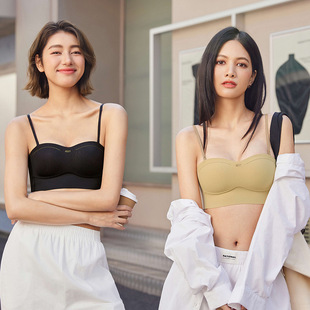 艾迪莎6074无痕半杯手掌杯抹胸无钢圈内衣小胸聚拢上托光面女文胸