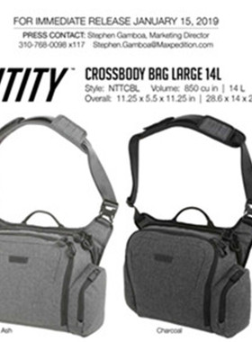 东风君品 maxpedition美马ENTITY城市通勤9L商务单肩包14L鞍袋包