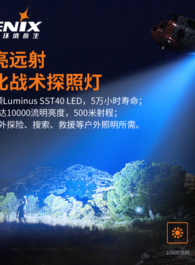 Fenix菲尼克斯LR35R户外战术远射手电10000流明超亮强光防水手电