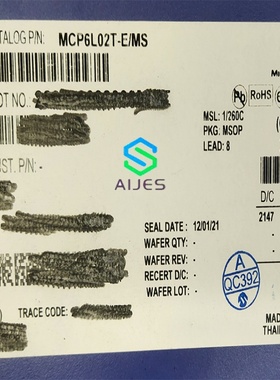 MCP6L02T-E/MS  运算放大器 封装： MSOP-8