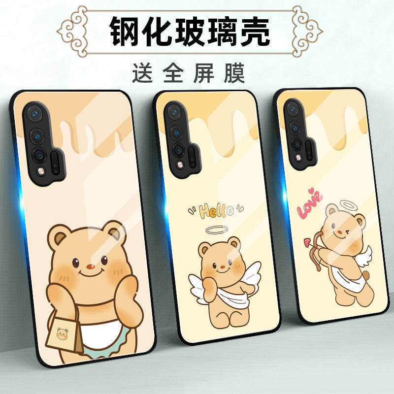 适用华为nova6玻璃手机壳6保护套6SE全包软防摔定制薄硅胶黄油小熊创意女卡通潮简约男情侣直边液态网红个性,3C数码配件,手机保护套/壳,淘宝优惠券,粉丝福利购,淘宝优惠卷