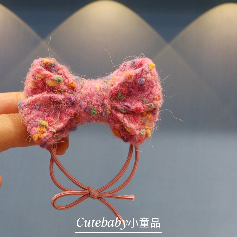 粉色小香风布艺蝴蝶结儿童扎发头绳头饰小女孩发圈橡皮筋女童发饰,童装/婴儿装/亲子装,发饰,淘宝优惠券,粉丝福利购,淘宝优惠卷