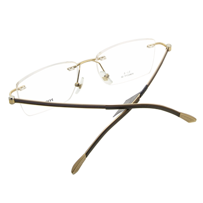 PORTS男款无框钛金属近视镜架