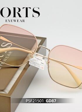 2025新款PORTS墨镜女半透色金属框太阳镜百搭时尚潮开车PSF21501