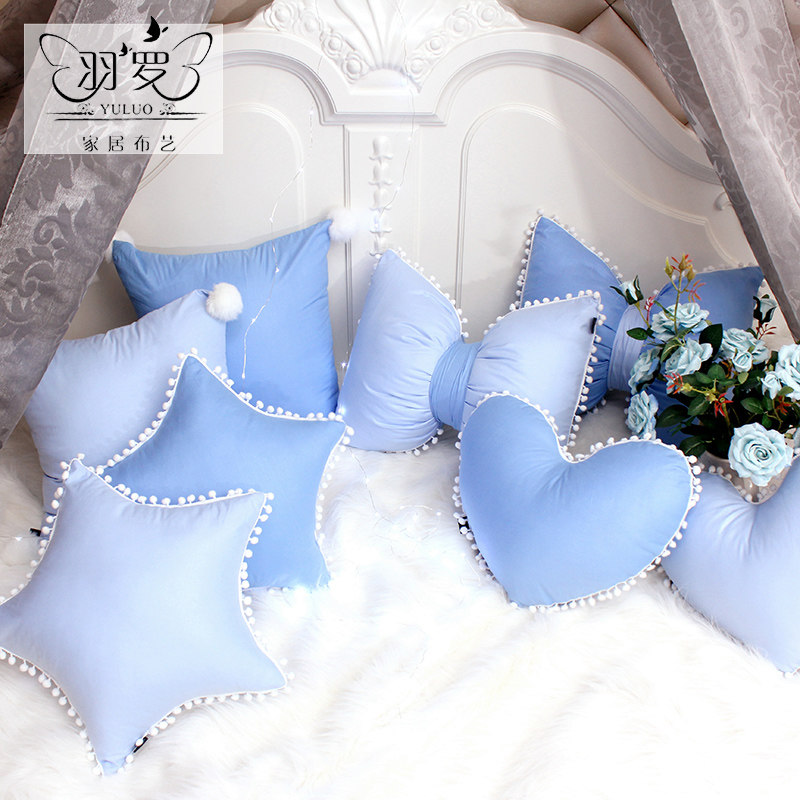 羽罗 王子蓝色系床头抱枕靠垫全棉公主房靠背垫星星爱心卡通靠枕在类目 居家布艺, 靠垫/抱枕中 - 来自Buy2taobao.com提供专业的淘宝代购服务