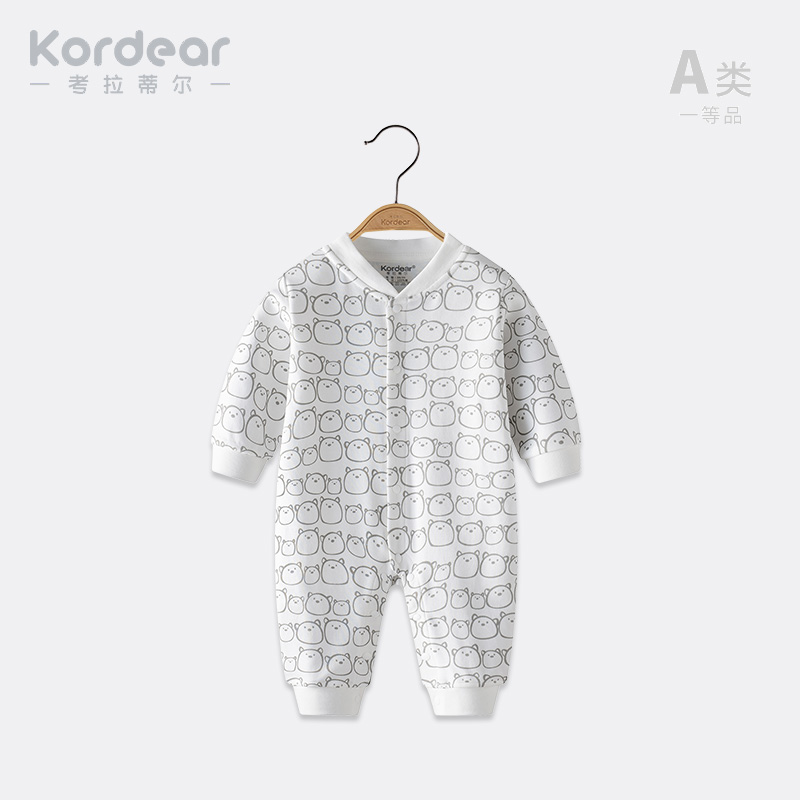 关注健康A级纯棉长袖连体衣爬服