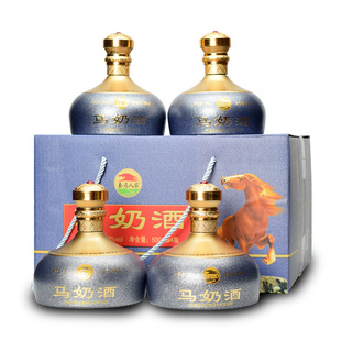 正宗草原特产奶白色发酵型马奶酒18度500ml 新品 4瓶整箱礼品酒