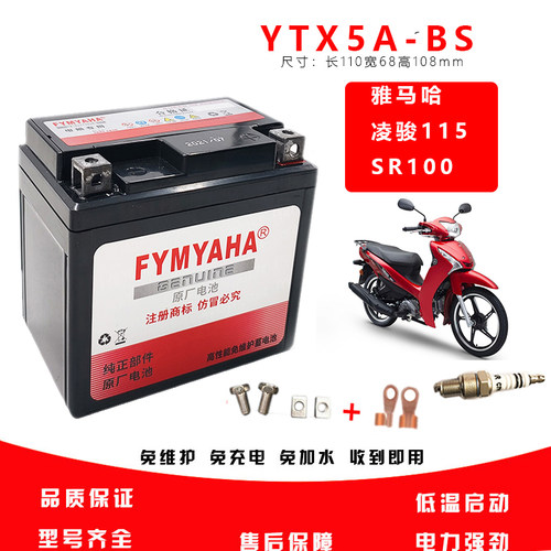 飞鹰雅马哈巧格ZY100T摩托车电池