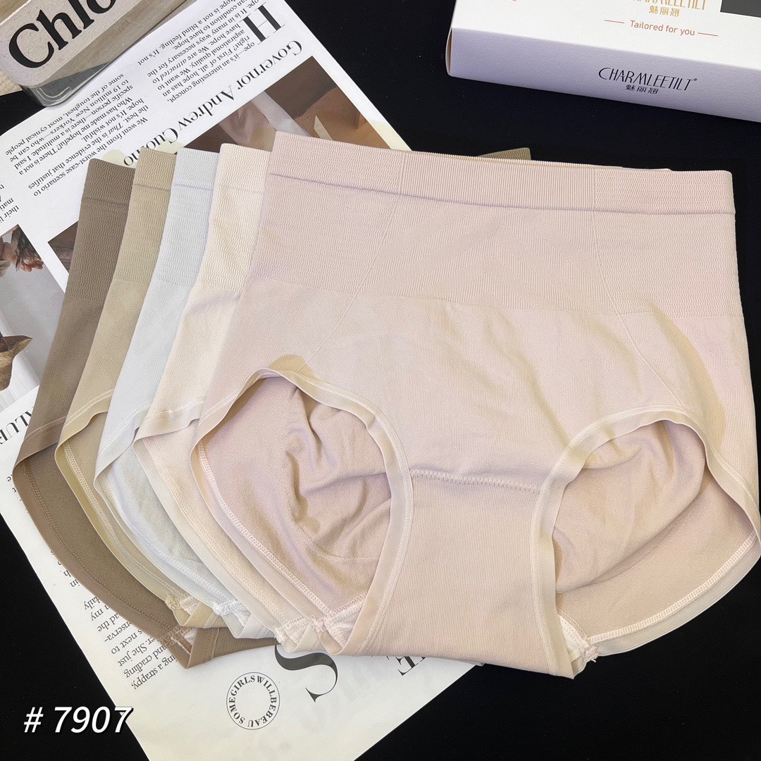 魅丽翘春秋新款7907收腹提臀内裤女抑菌内裆高腰无痕女士三角裤