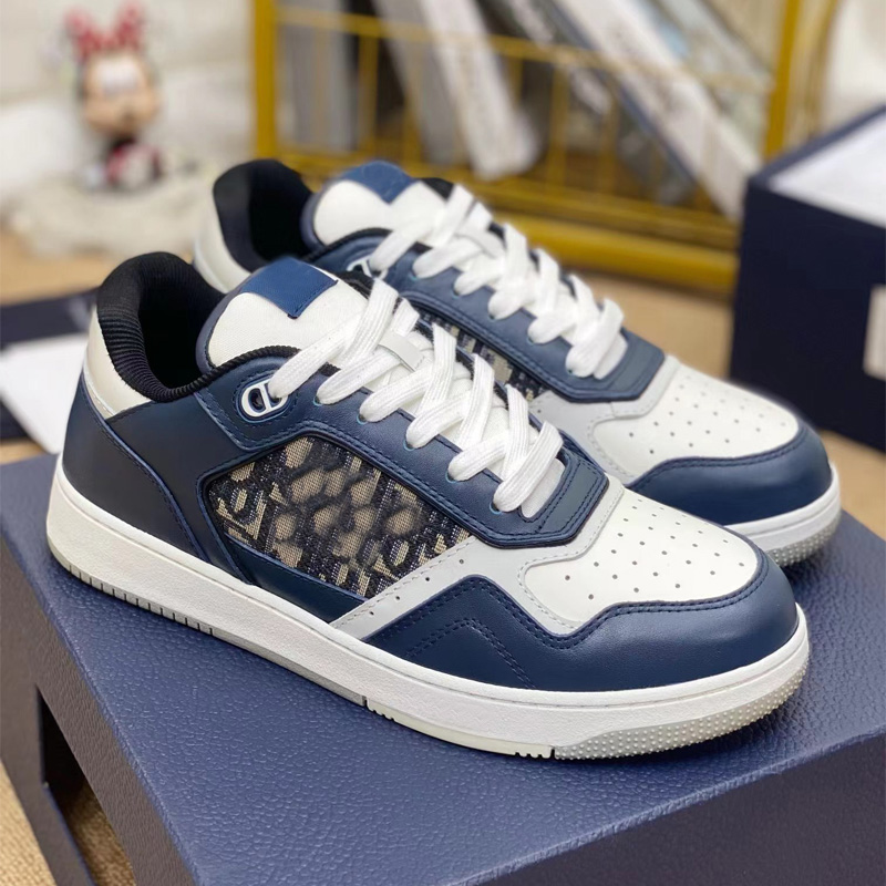 千娇迪奥2023年新款休闲情侣板鞋女真皮百搭运动透气老花小白鞋潮