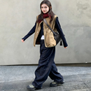 宽松无袖 百搭气质韩版 马夹女秋冬新款 大口袋两面穿马甲 现货