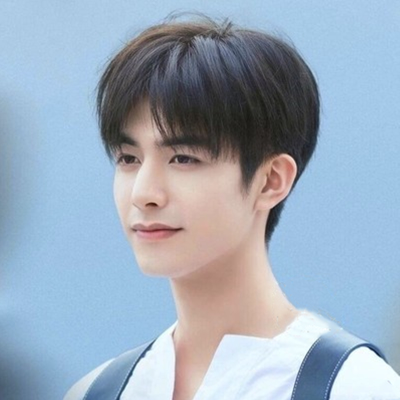 宋威龙同款假发男短发中分刘海网红韩版帅气学生自然逼真全头套式