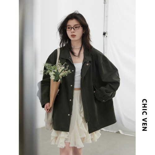 CV大码女装牛仔外套女上衣
