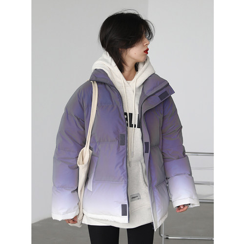 cv大码女装科技感立领面包服