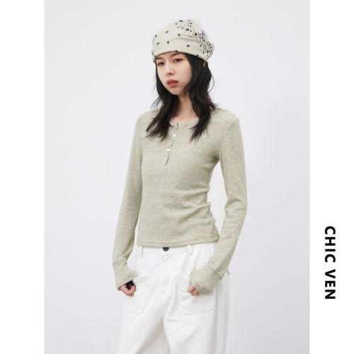 氛围感麻花门襟针织衫内搭