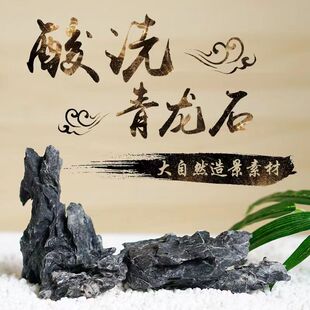青龙石装饰假山原石酸洗英德石片鱼缸草缸造景石盆景附石园林景观
