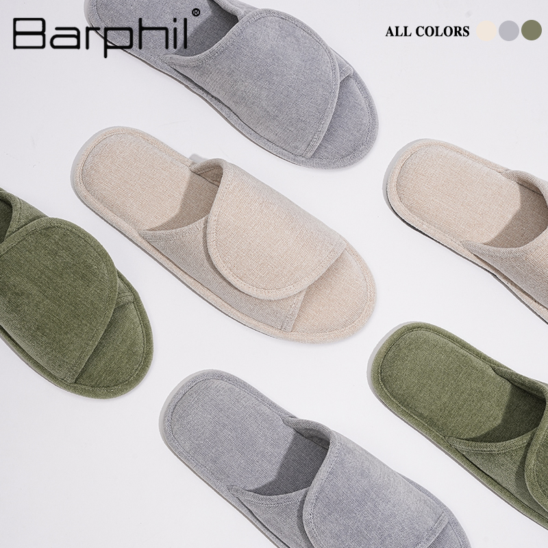 barphil室内家居拖鞋魔术贴