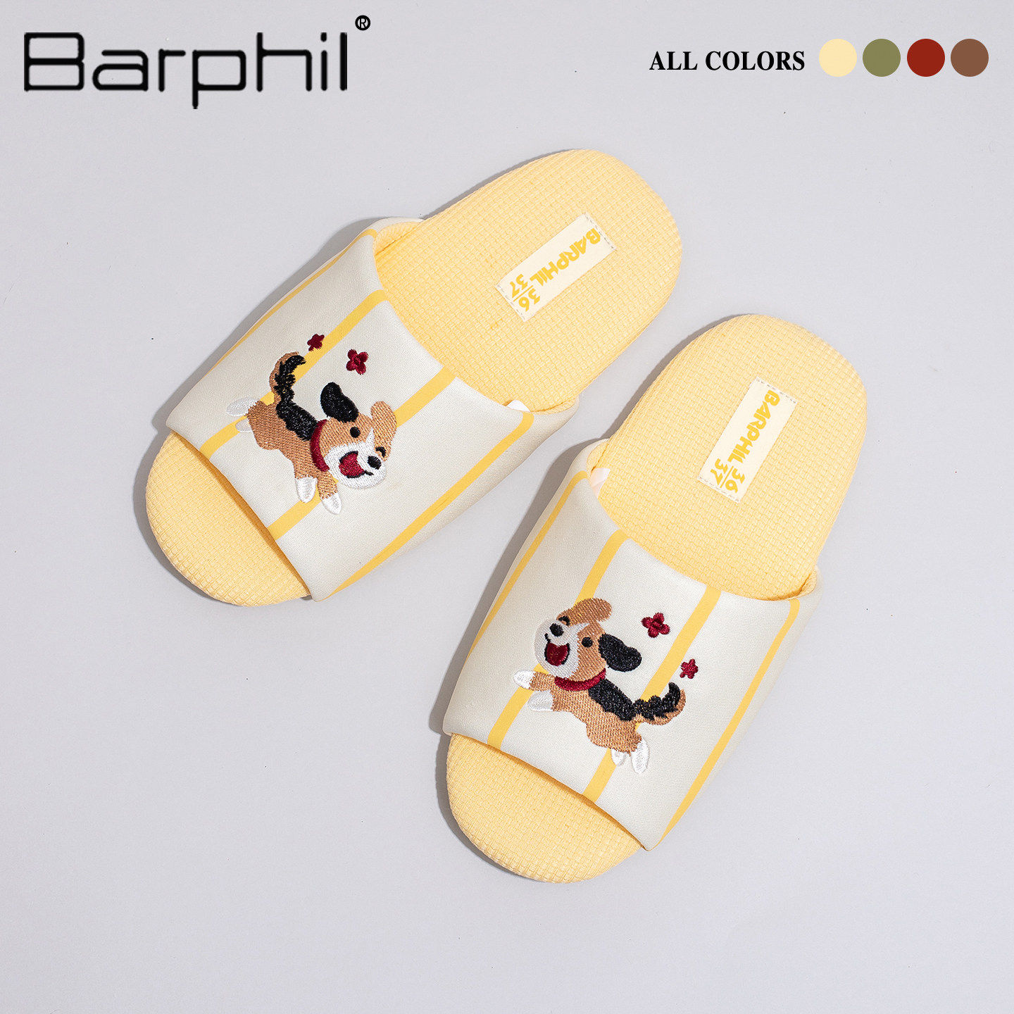 Barphil拖鞋女2026新款秋冬室内家居防滑棉拖软底可爱卡通木地板