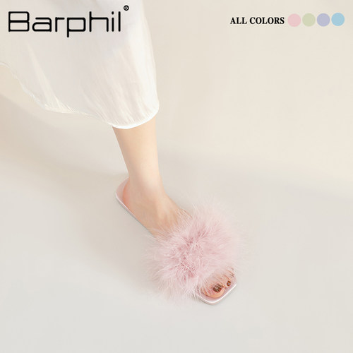 Barphil拖鞋女2026夏季新款晨袍小香风室内家居防滑外穿度假凉拖