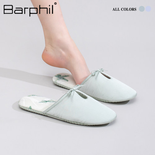 Barphil拖鞋女款2026新款秋冬季室内家居包头静音木地板舒适防滑