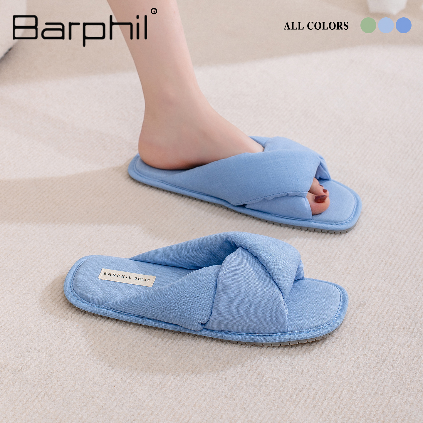 Barphil拖鞋女士2025春夏新款室内家居高级感防滑凉拖鞋软底舒适