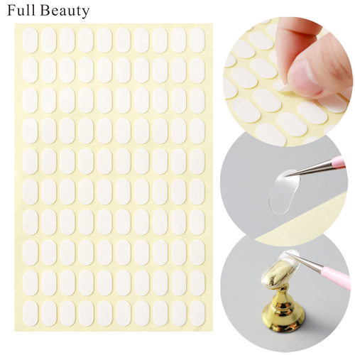 100贴甲托透明果冻胶美甲工具