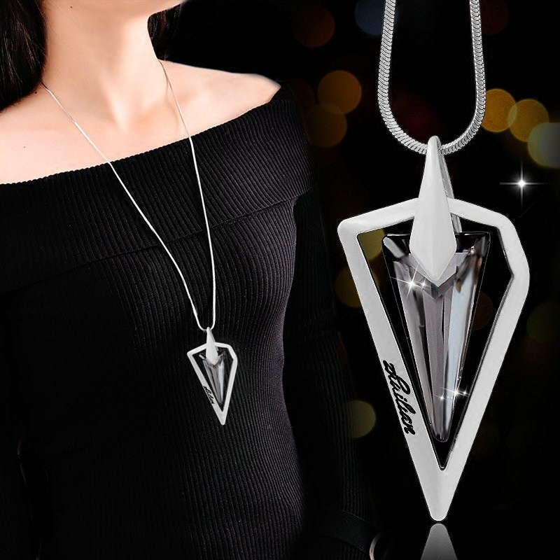 归心似箭毛衣链长款百搭衣服挂件配饰项链女韩国秋冬时尚简约饰品