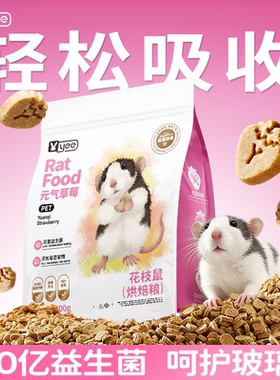 yee花枝鼠专用粮益生菌高蛋白烘焙饲料幼鼠食物幼崽老年粮食用品