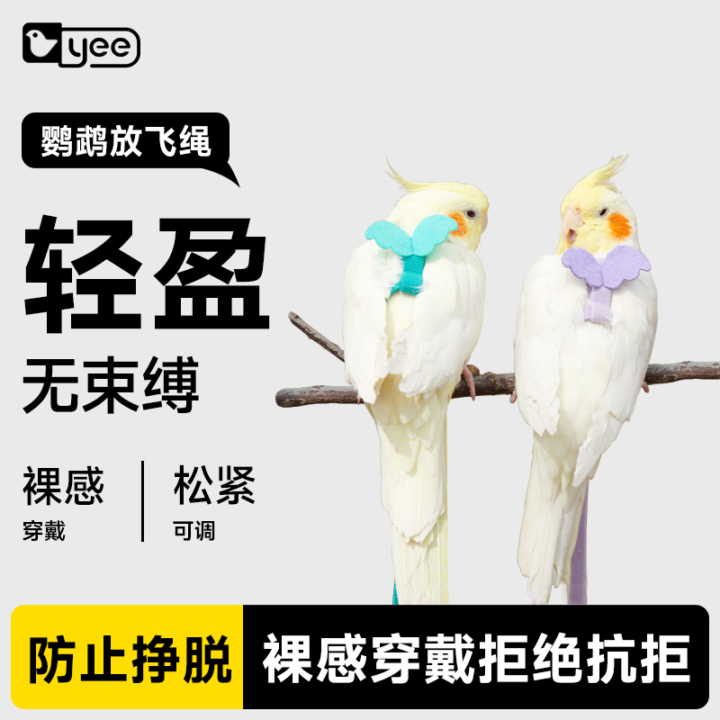 yee鹦鹉放飞绳遛鸟神器外出背带