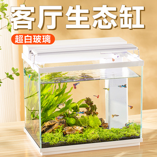 yee鱼缸免换水家用桌面生态客厅小型自循环办公桌超白玻璃小鱼缸