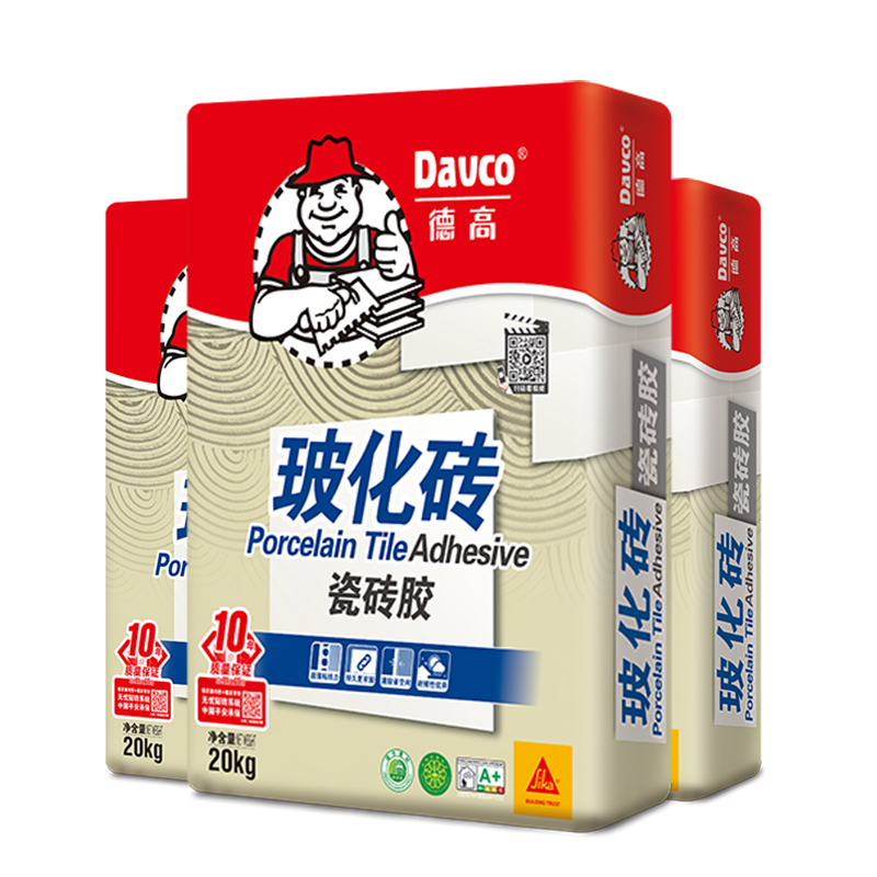 德高(davco)德高瓷砖胶玻化砖粘合剂强力抗下坠瓷砖粘结剂强力