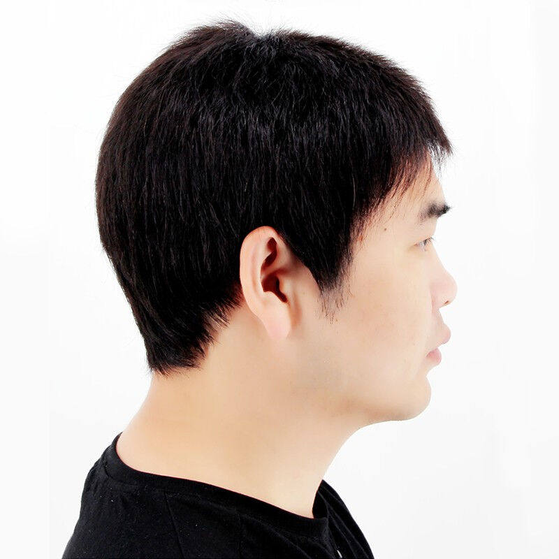 恒发恒发假发男短发帅气蓬松中老年男士假发全真人发丝平头寸头真