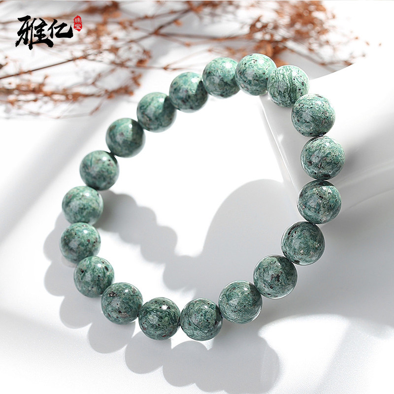 天然正品绿绒石手链散珠玻璃体水晶玛瑙转运珠子女生网红手饰手串